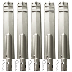 GRILLJOB front view of five stainless burners showing durable finish and fit