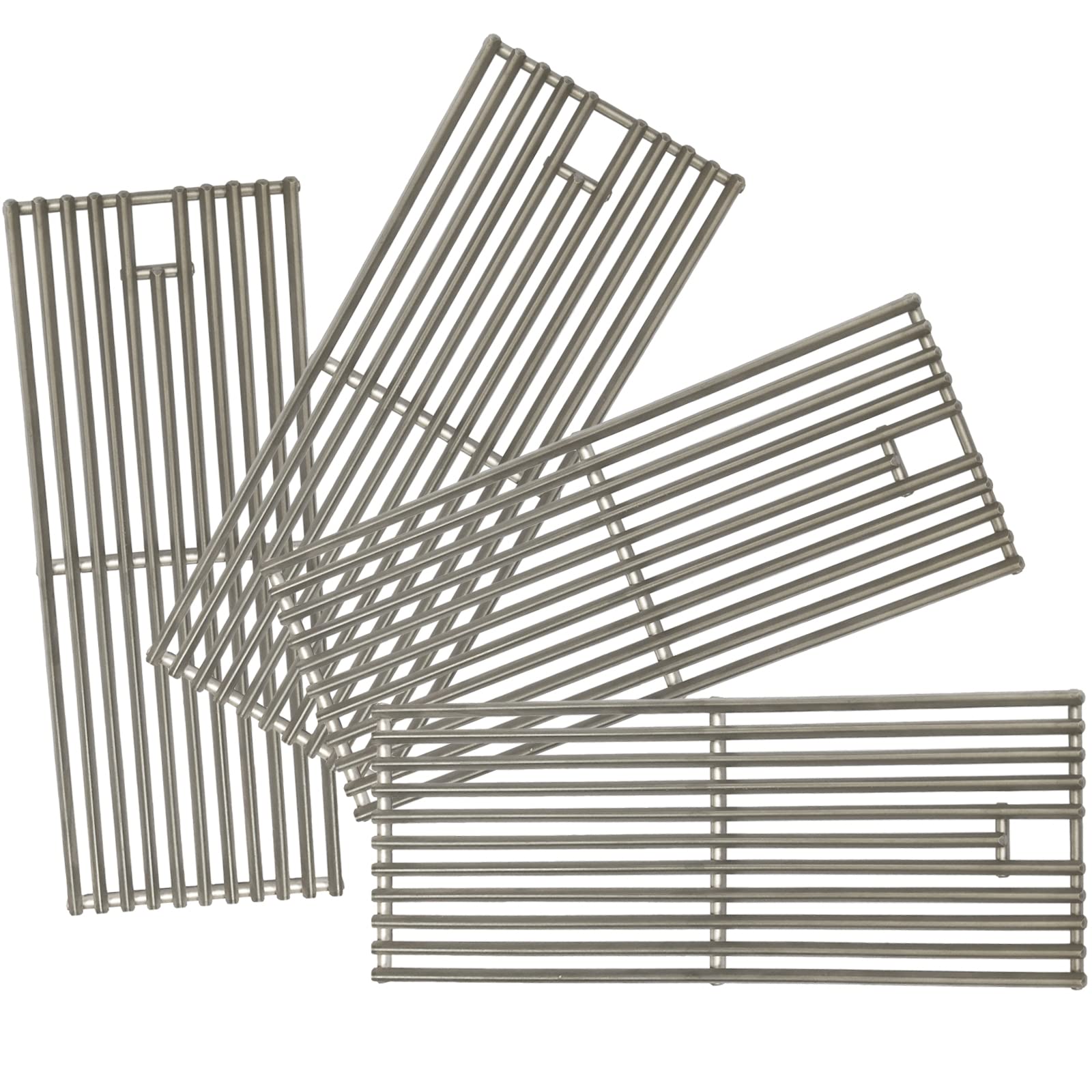 GRILLJOB front view of 4-pack grates showing size and finish for easy replacement