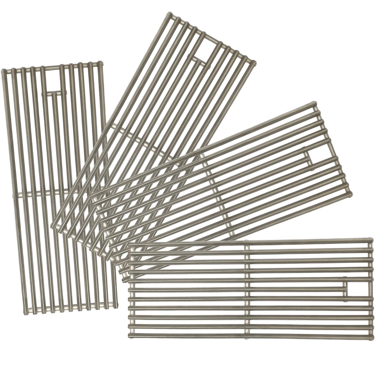 GRILLJOB front view of 4-pack grates showing size and finish for easy replacement