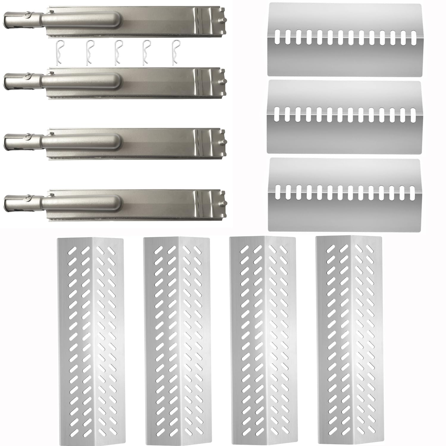 GRILLJOB front packaging set showing all burners and shields for quick identification and confidence