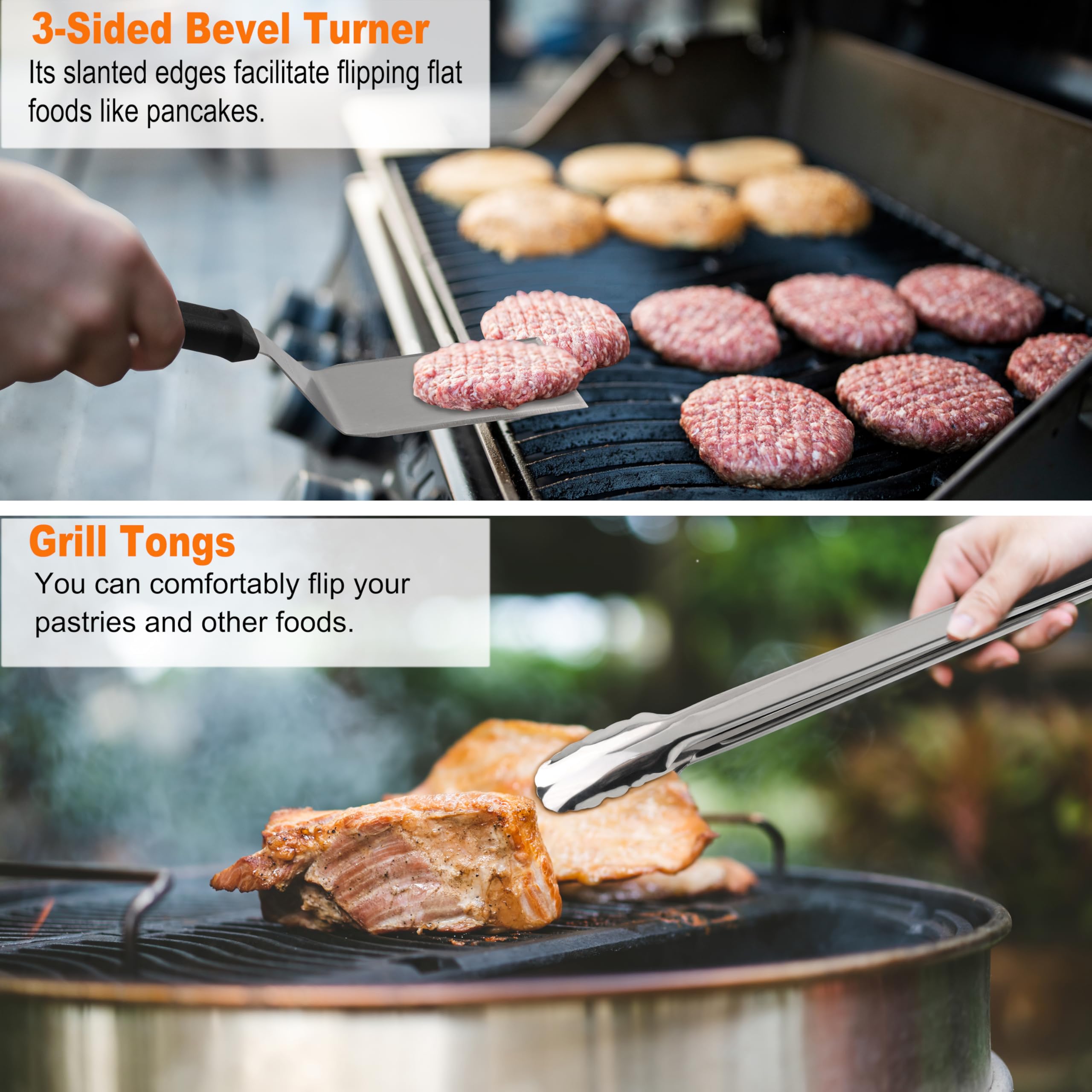 grilljoy egg rings and basting covers on griddle enabling precise portioning