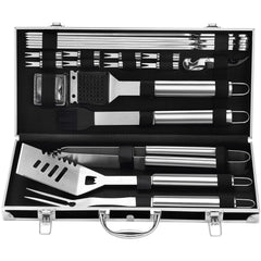 grilljoy black aluminum case front view showing neat storage, durable travel protection