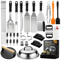 grilljoy front view kit packed shows complete tool set for versatile grilling