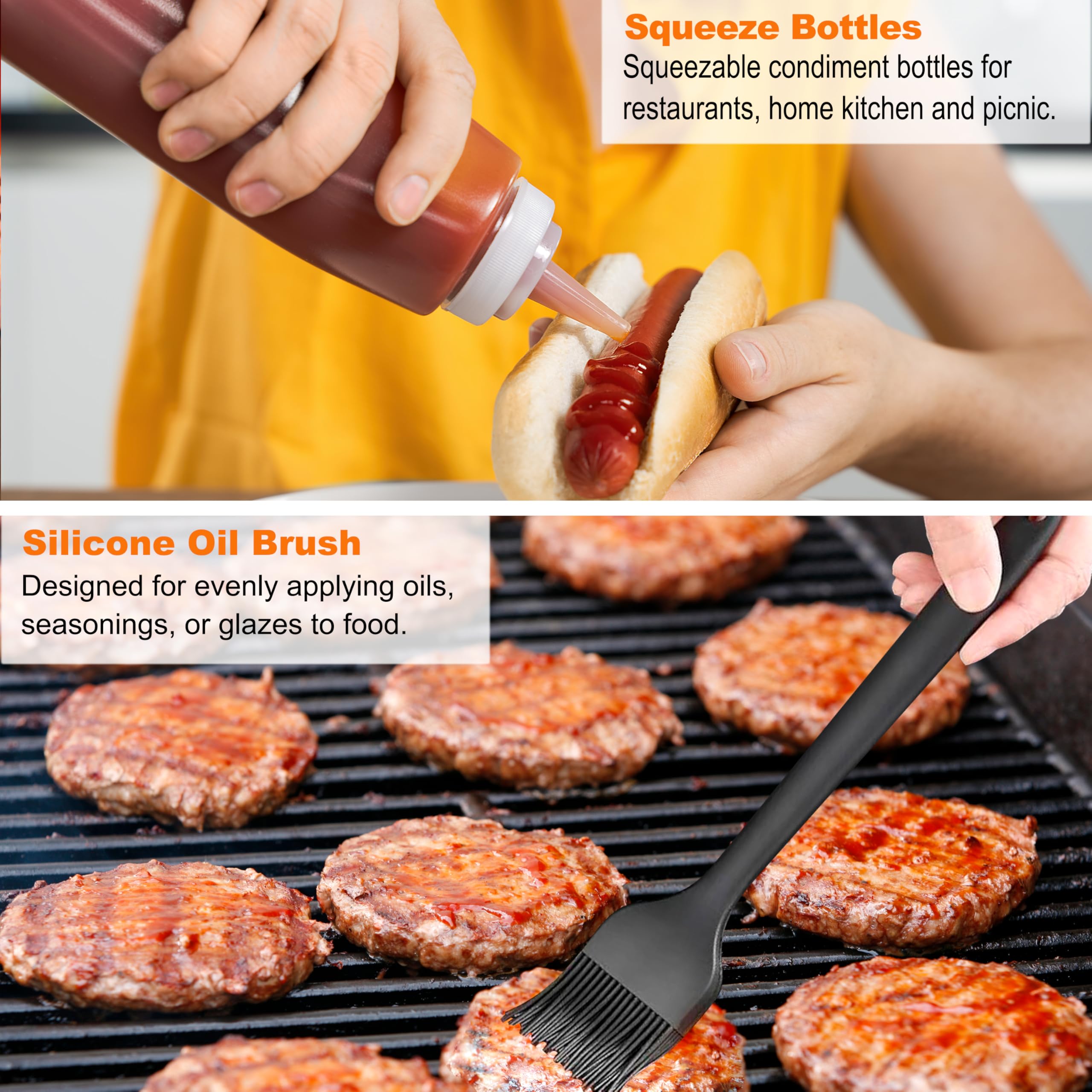 grilljoy griddle scraper and sponge brush cleaning residue for quick cleanup