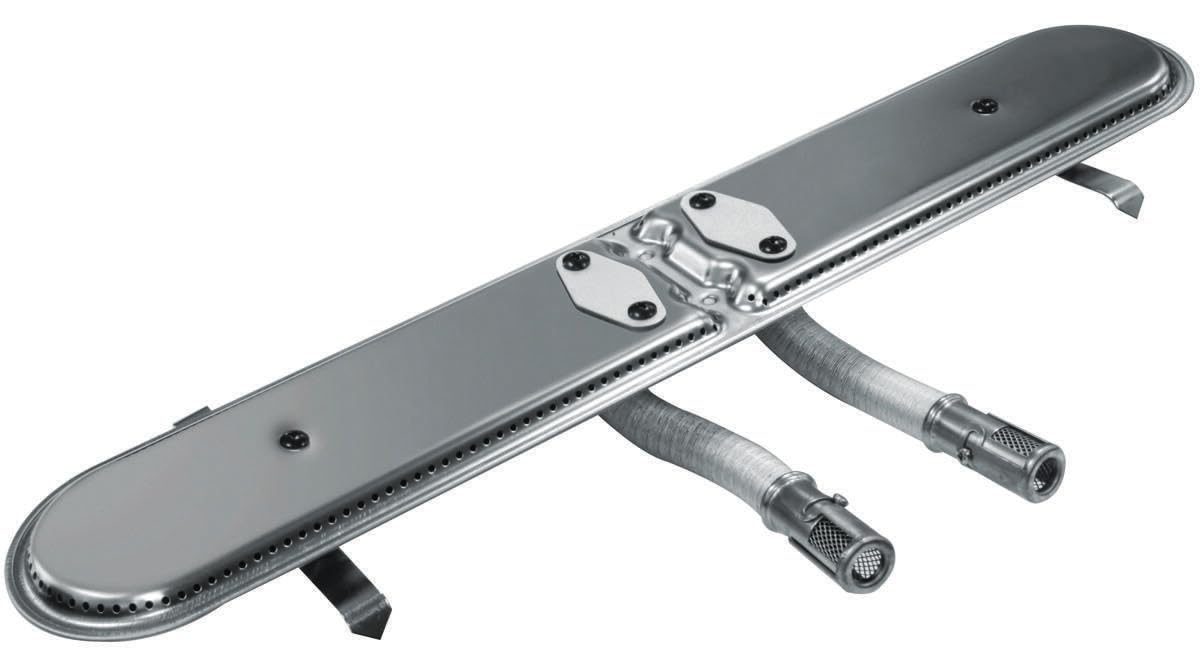 GrillPro 25723 front view showing full 15.5-inch stainless burner and mounting points for reliable fit