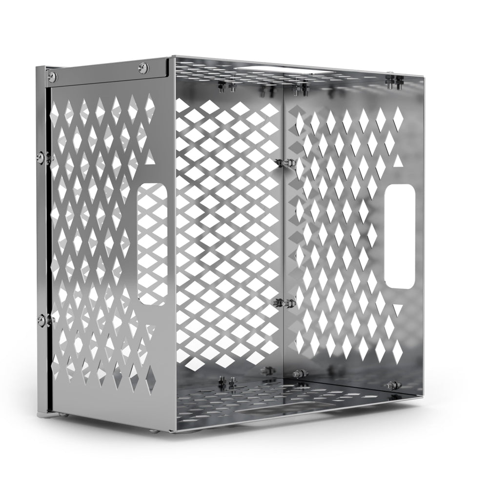 Grilltonic close-up of airflow holes highlighting faster lighting and even burn