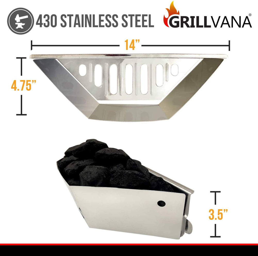 GRILLVANA close-up of 430 stainless texture highlighting heat resistance and long-lasting build
