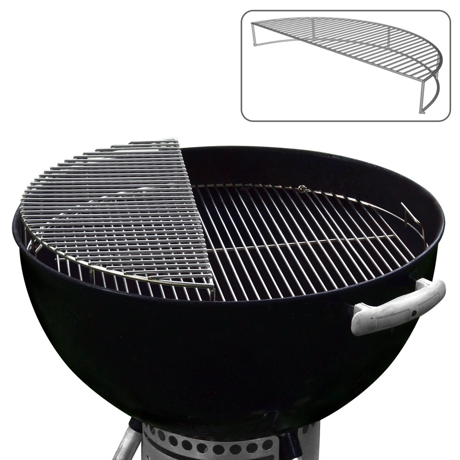 GRILLVANA stainless steel texture close-up highlighting rust-resistant finish benefit
