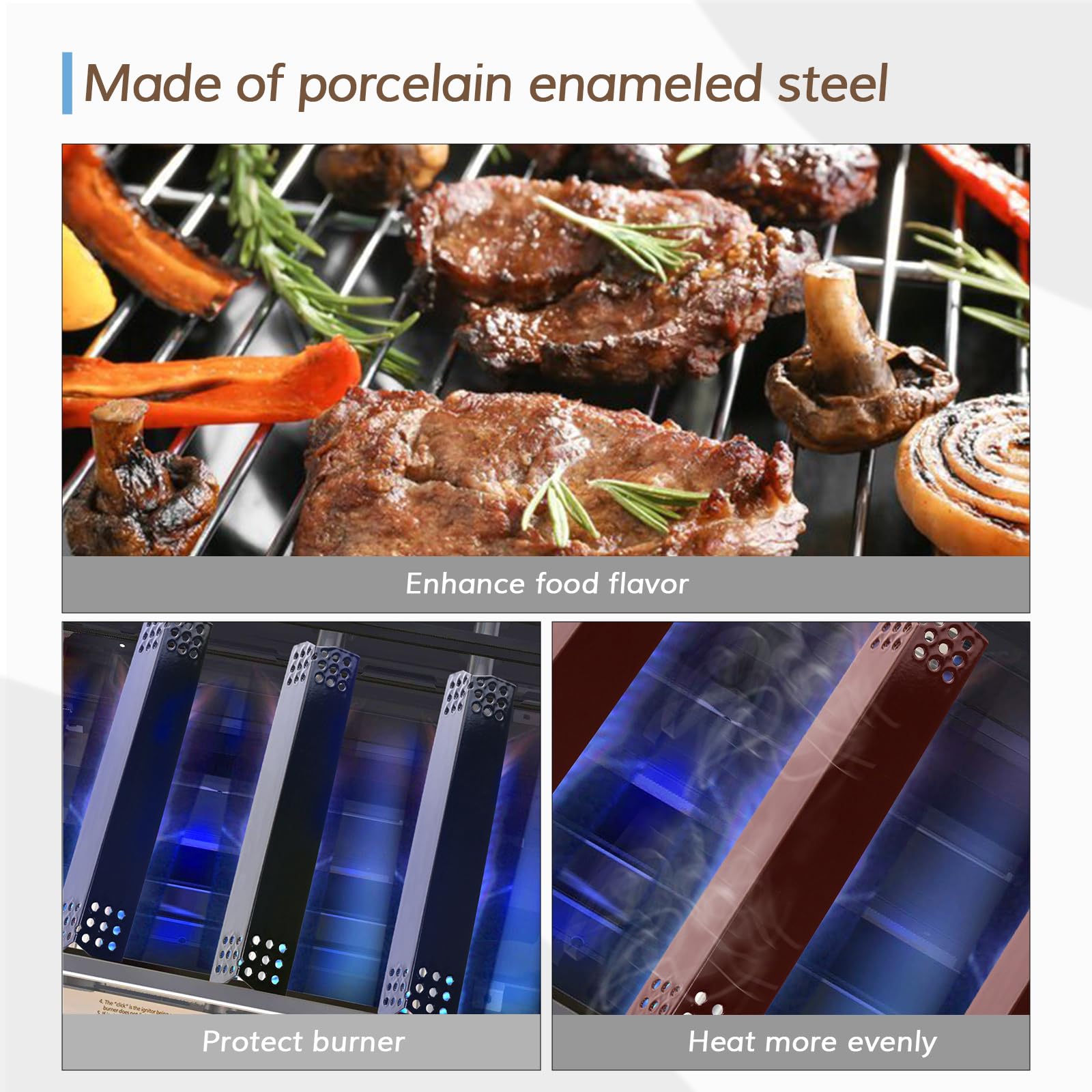 Grimate parts beside ruler and hand showing exact dimensions for proper Nexgrill model fit