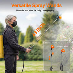GRIONE fiberglass and extendable wands giving reach and chemical resistance