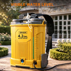 GRIONE sprayer visible water level for quick fluid checks and fewer refills