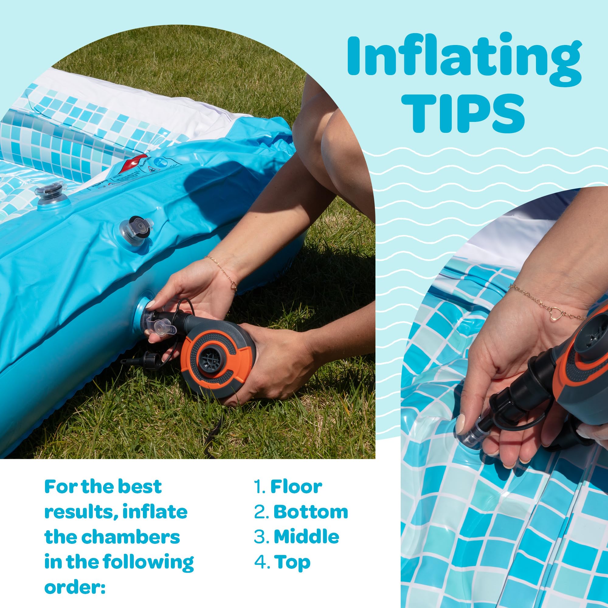 GRIP A POOL side profile highlighting sturdy walls and stability during use