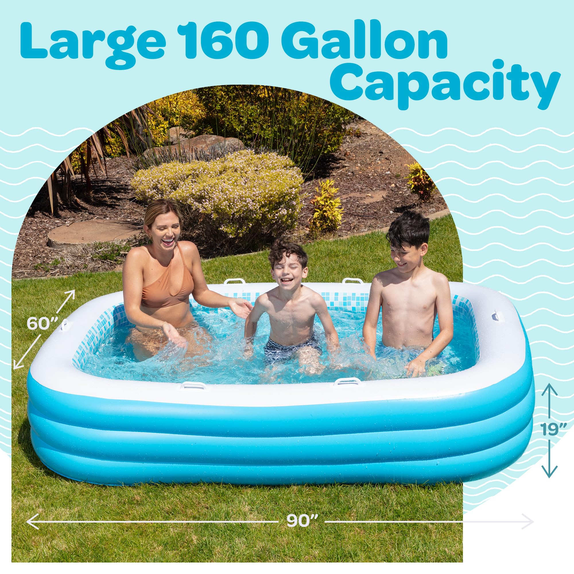 GRIP A POOL next to adult chair showing scale and how many can share