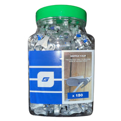 GRIPPLE T-Clip front pack shows 150-count and easy storage benefit