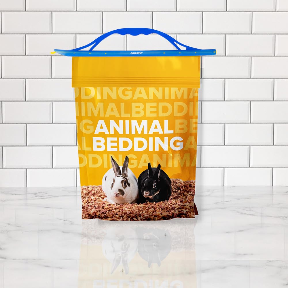 GripStic sealing a large dog food bag to prevent moisture and pests