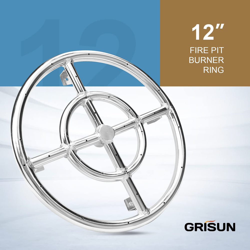 GRISUN close-up of precision-drilled flame ports for quieter operation and smooth gas flow