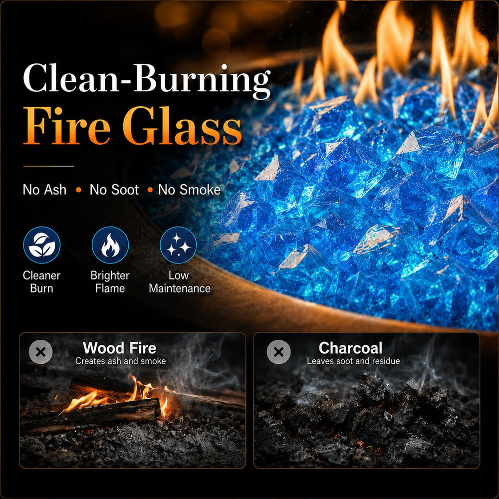 Open 20 lb bag pouring GRISUN glass showing easy application convenience