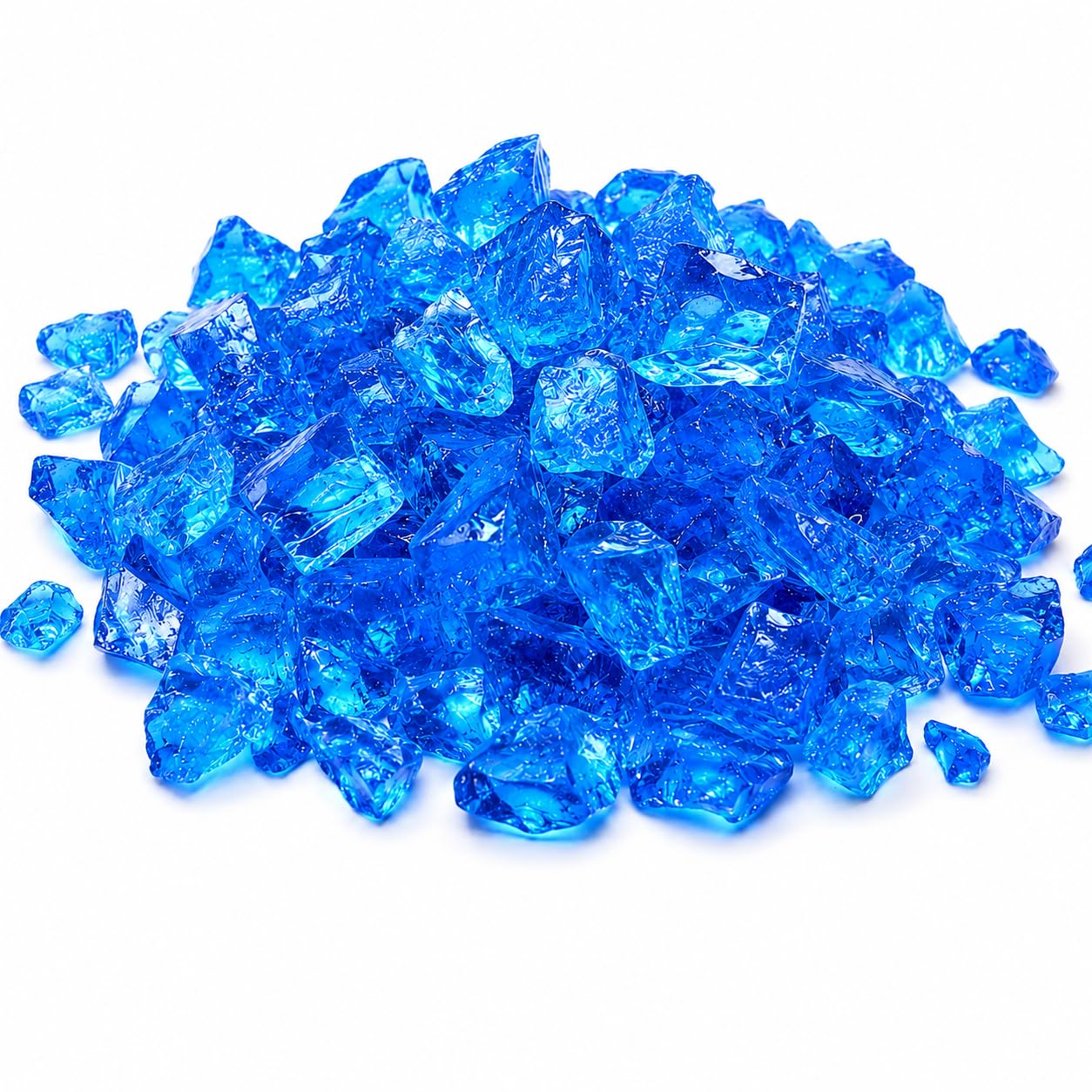 GRISUN bag showing Caribbean Blue fire glass front view and weight benefit