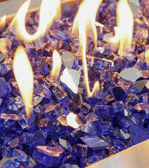 GRISUN close-up of blue glass shine showing reflective sparkle and visual impact