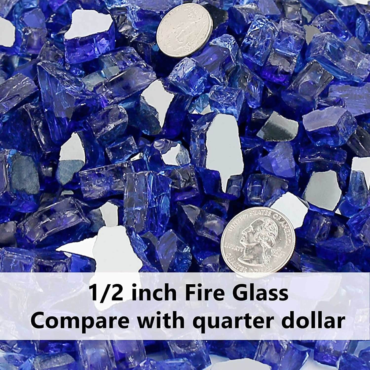 GRISUN installed in outdoor fire pit providing vivid blue ambiance