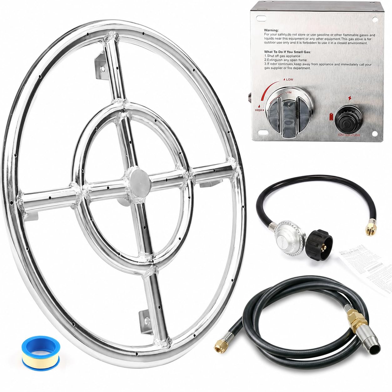 GRISUN front packaging of the complete burner kit, ready to install and protect components