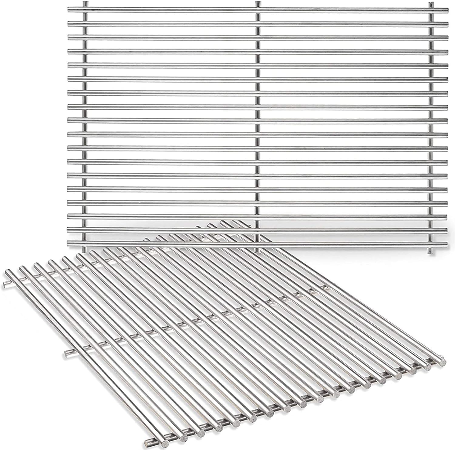 GRISUN front view of two replacement grates showing fit and finish for quick upgrade