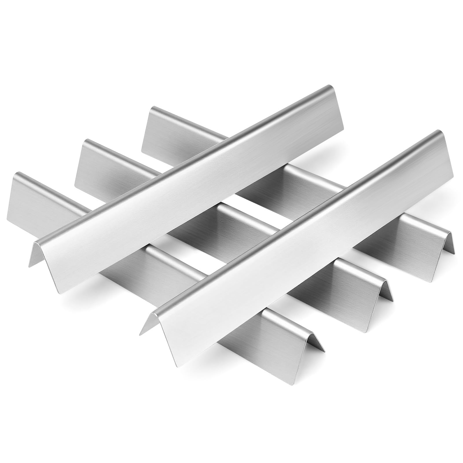 GRISUN front view of five stainless steel flavorizer bars showing fit and finish benefits