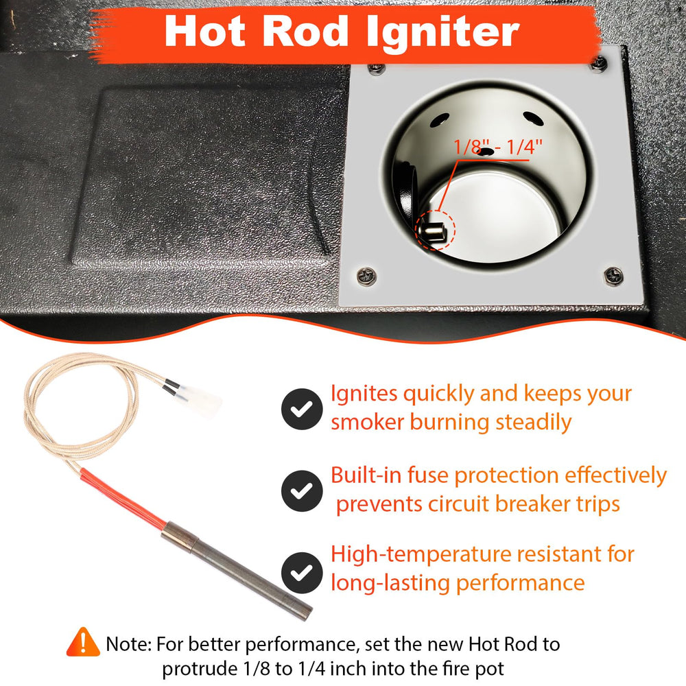 GRISUN hot rod assembly highlighting length and rapid ignition benefit