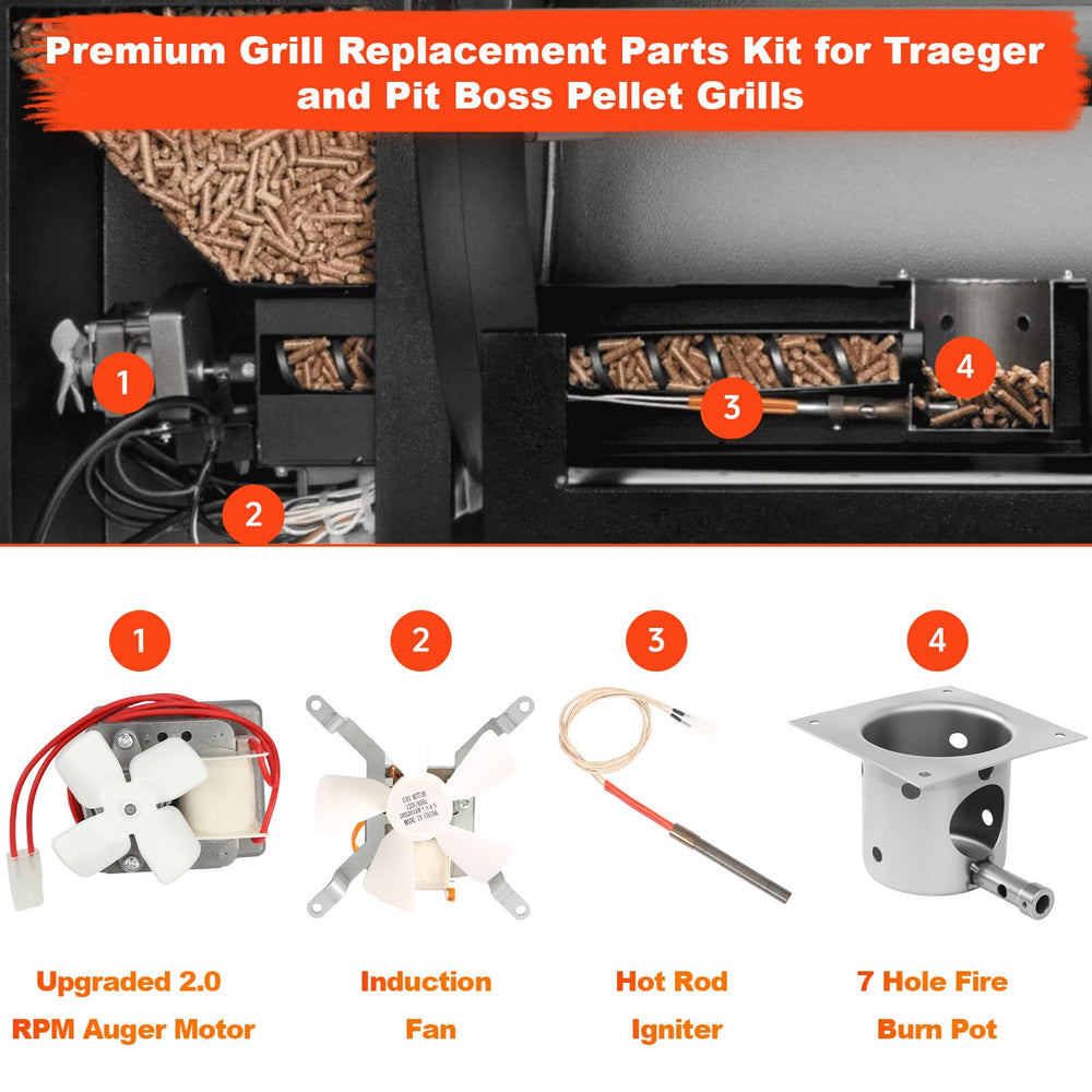 GRISUN kit installed inside pellet grill demonstrating restored function