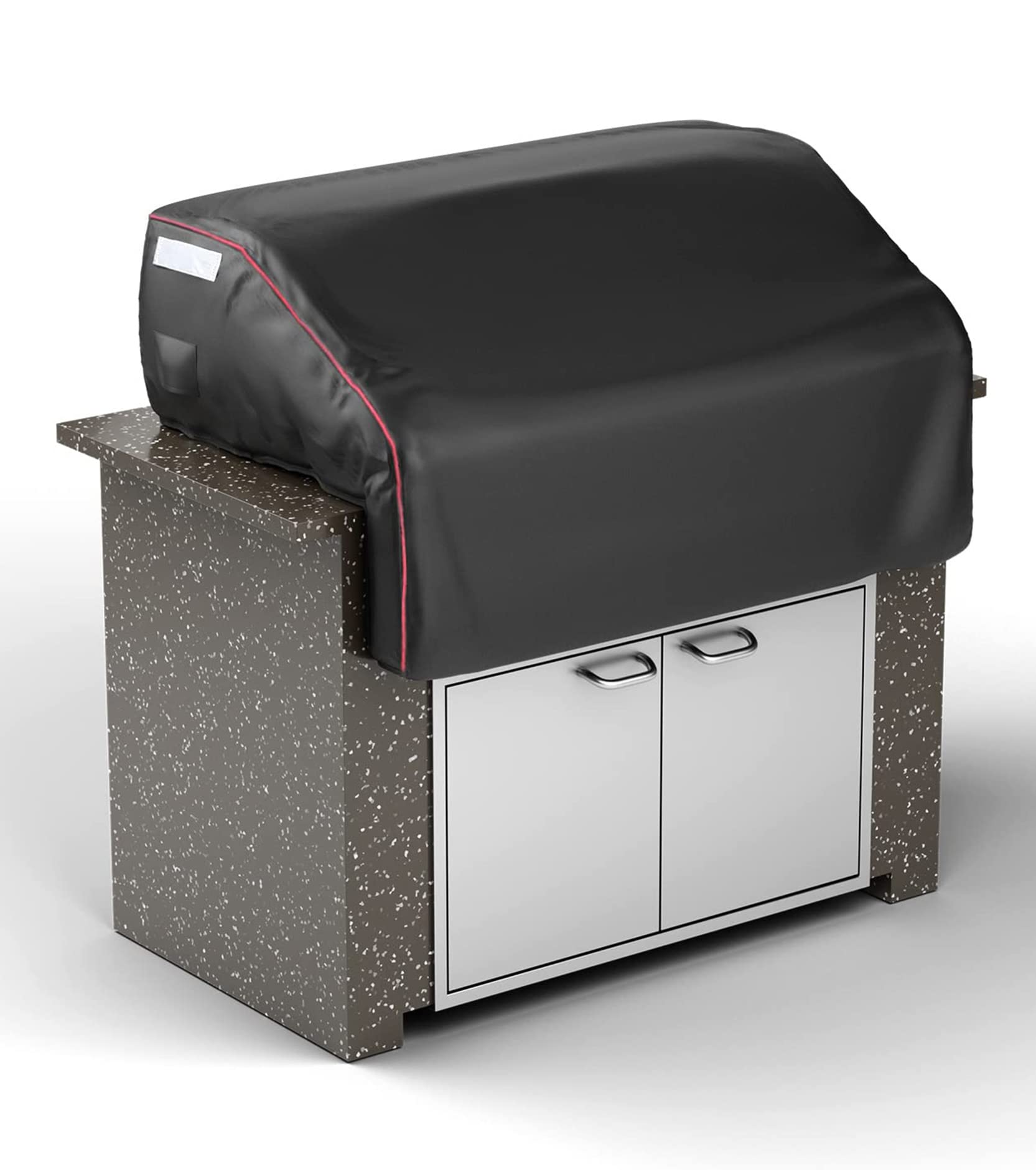 GRISUN lifestyle outdoor kitchen setting showing weather protection benefit