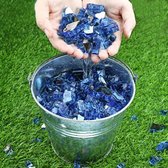 GRISUN glass over lava rock base comparison illustrating safer gas flow benefit