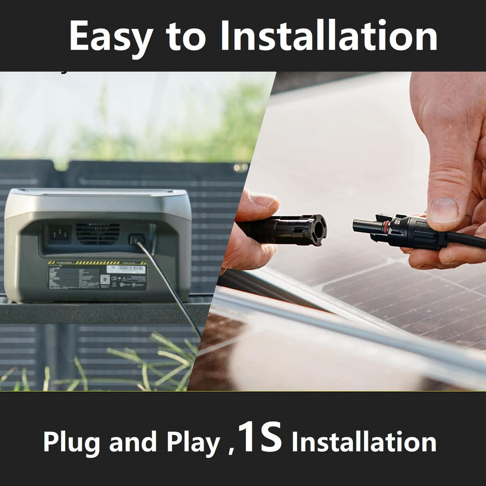 GRNPOWCN cable connecting solar panel to power station enabling flexible placement