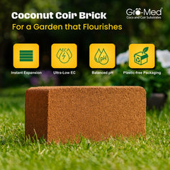 Gro-Med expanded coco coir in bowl demonstrating airy texture and volume