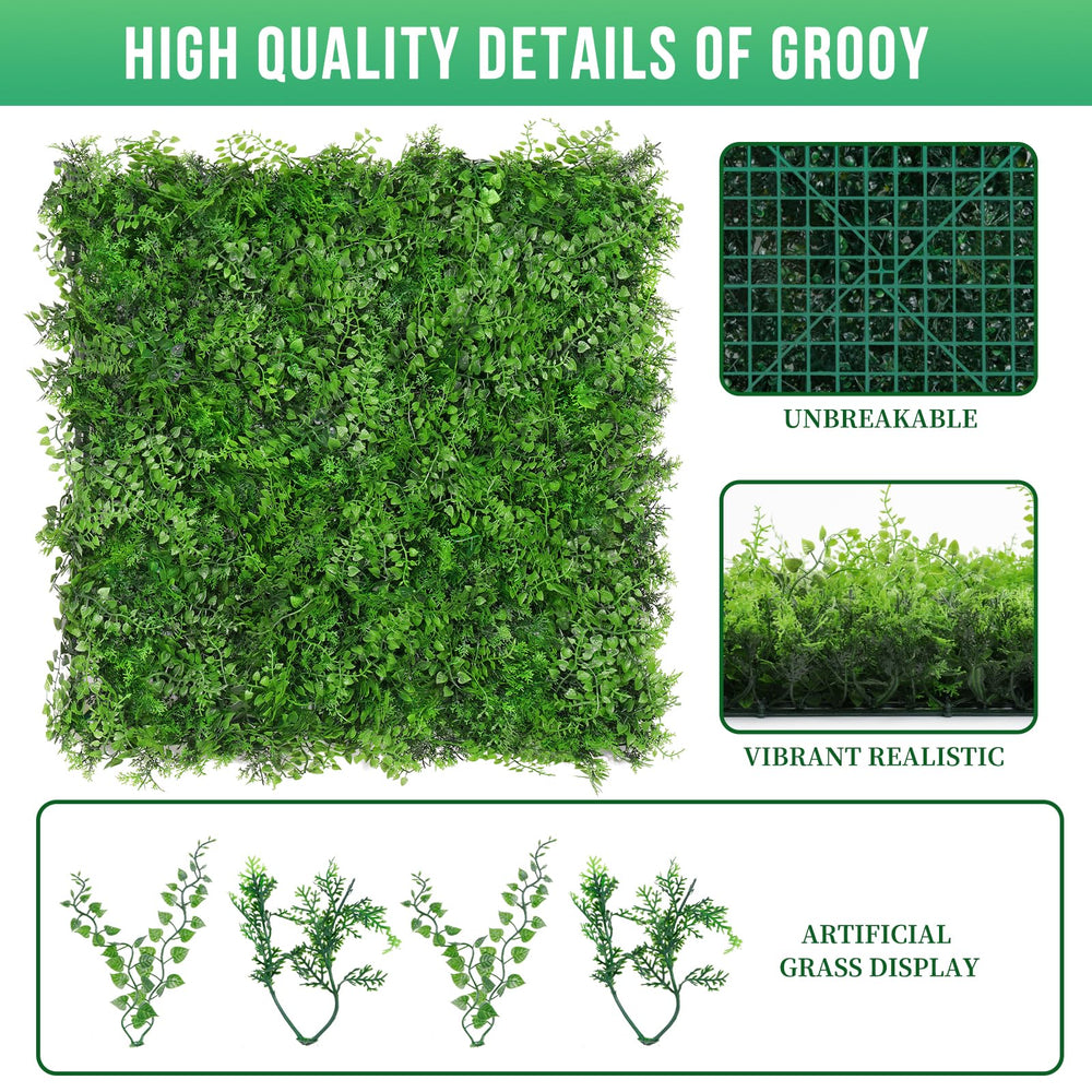 Grooy leaf texture close-up highlighting realistic 50mm leaves and lifelike look