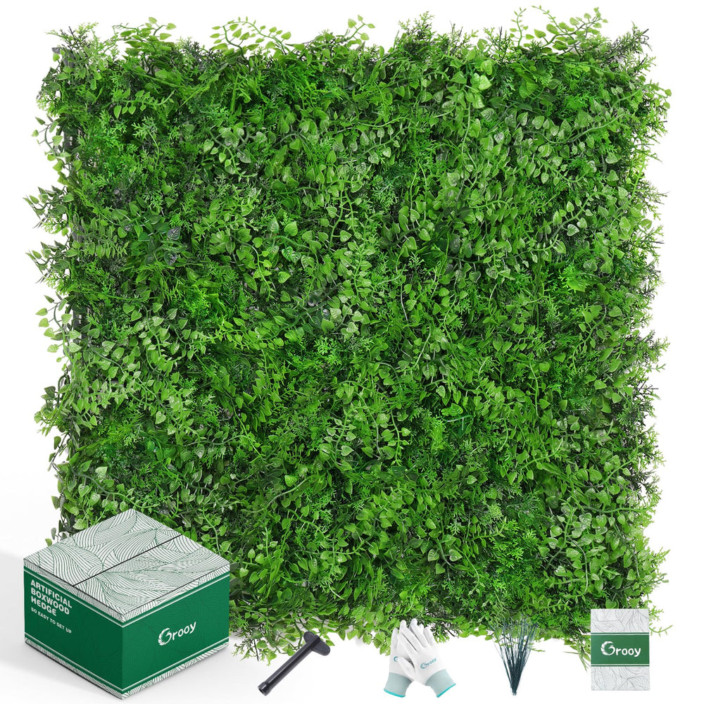 Grooy front panel view showing full 20x20 tile and dense greenery benefit