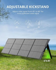 GROWATT adjustable kickstand detail demonstrating stable ground placement