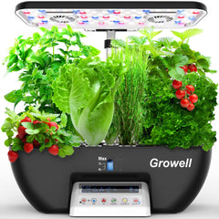 Growell front panel display showing controls and readable screen for easy operation
