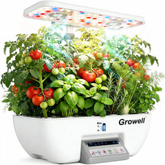 Growell front view of hydroponic system showing clean design and ready-to-grow convenience