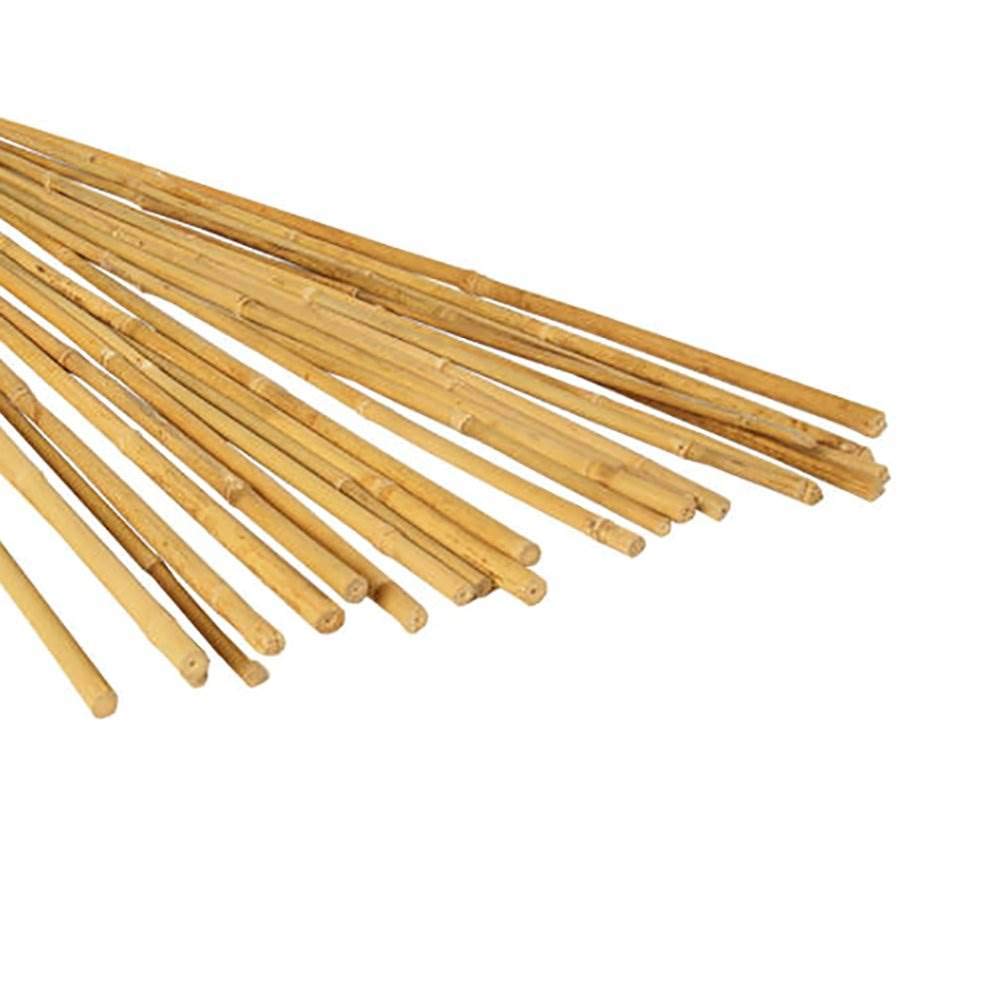 GROW!T Hydrofarm stakes used as row supports in a garden bed, illustrating practical outdoor use