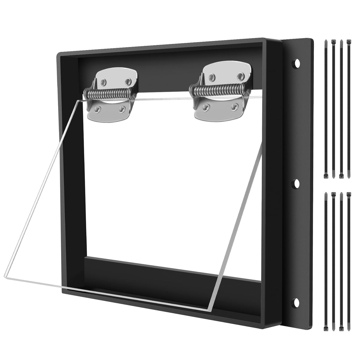 GROWLING front view mounted door showing secure exterior protection benefit