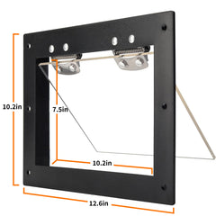 GROWLING acrylic flap detail with clear panel reducing animal hesitation during exit