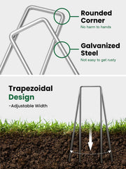 GROWNEER staple holding sod edge firmly in place for neat borders