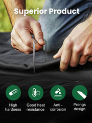 GROWNEER staples securing landscape fabric to prevent lifting