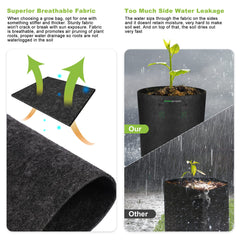 Growpropel grow bag filled with potting mix showing ready-to-plant convenience