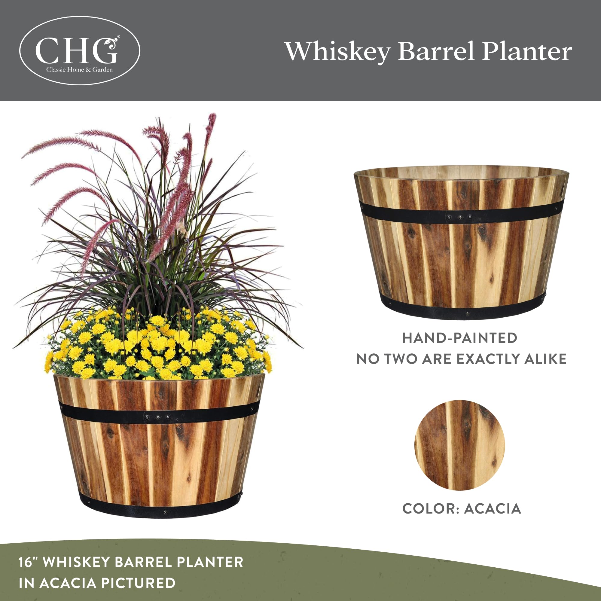 GROWSCAPE close-up of acacia wood grain highlighting rich texture and lasting beauty