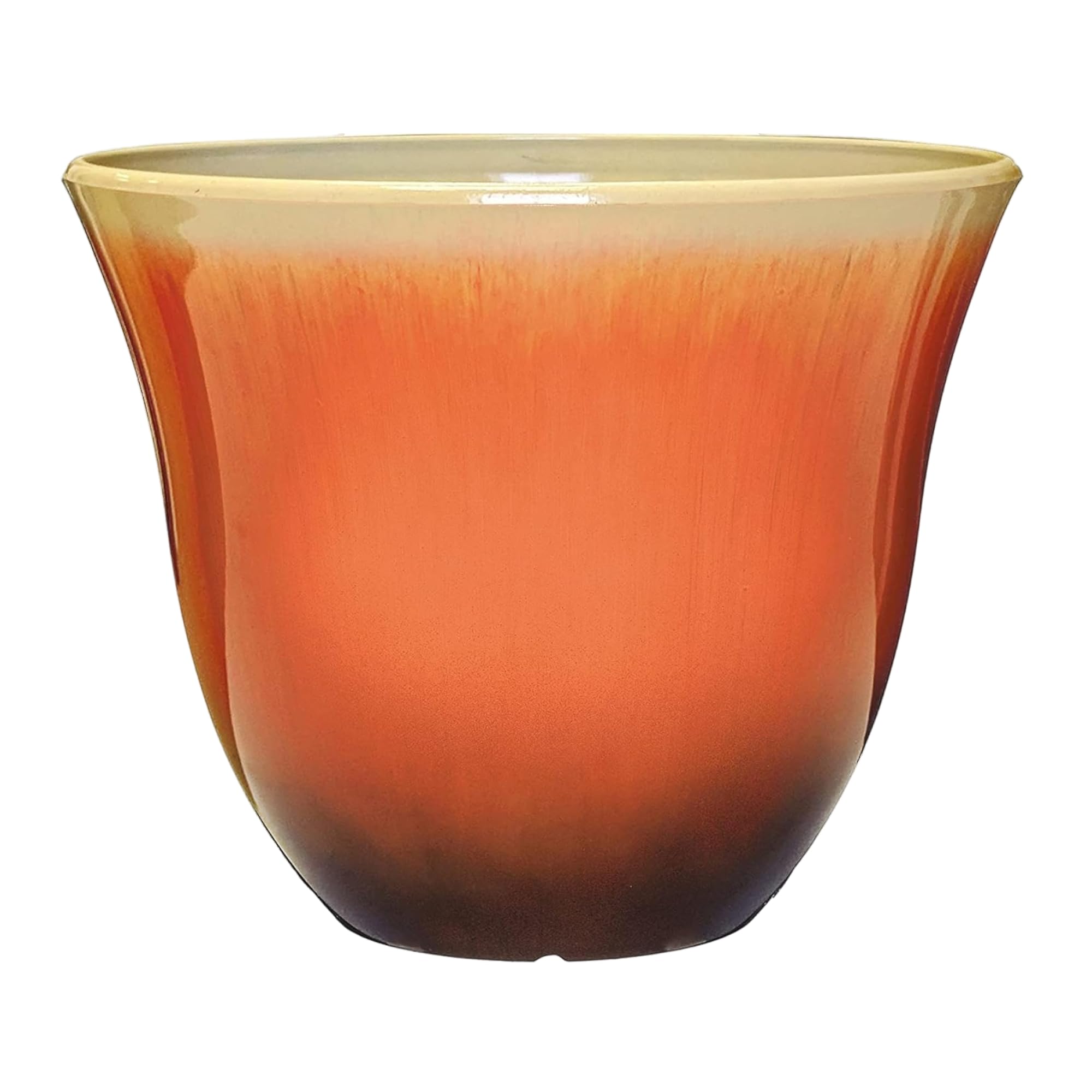 GROWSCAPE front view of Tequila Sunrise planter showing stylish finish and curb appeal