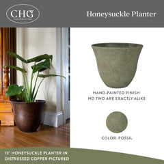GROWSCAPE Honeysuckle planter top opening revealing wide rim for easy planting benefit