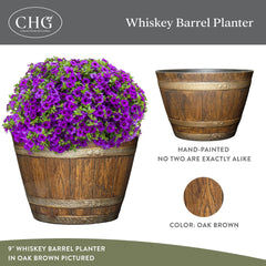 GROWSCAPE Jameson barrel showing drainage holes for healthier plant roots and easy watering
