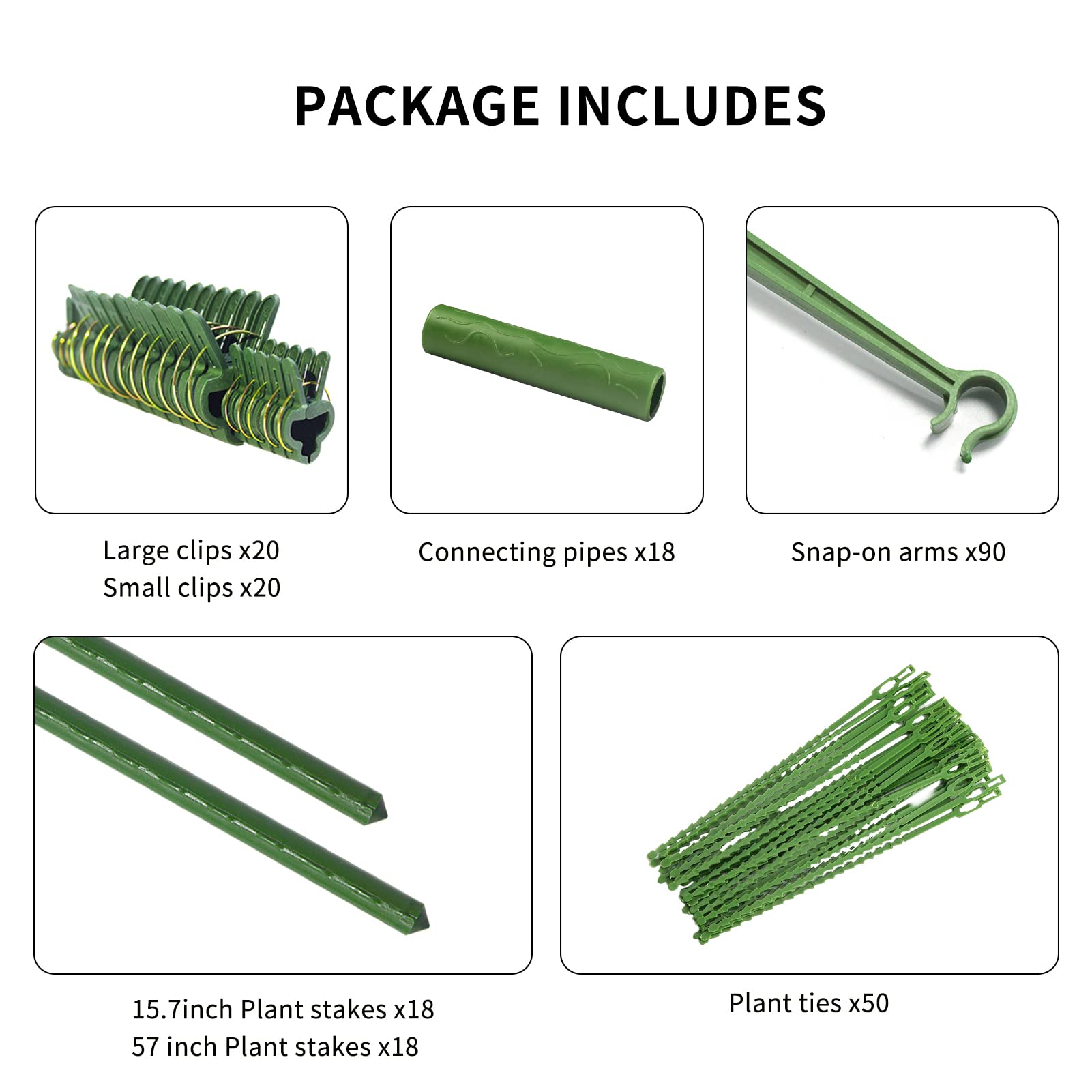 Growsun clips and ties array for flexible support options