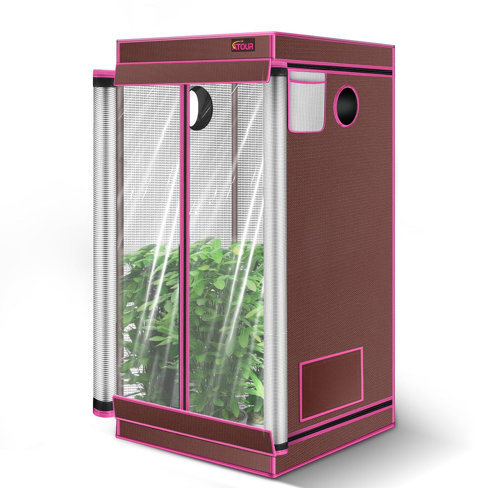 Growtent Garden front view showing full tent and closed doors, durable protection